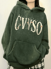 Vintage Blooming Skull Fleece gefütterter Pullover Hoodie
